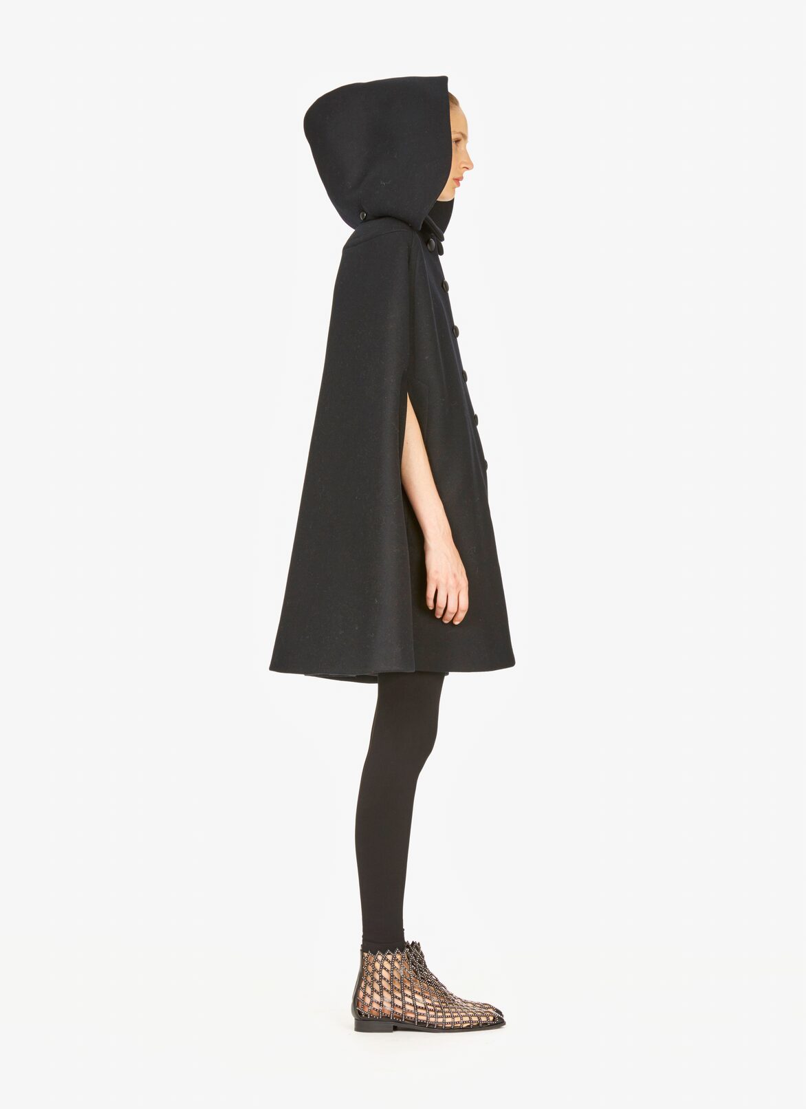 Hooded Cape ALAÏA BLACK HOODED CAPE